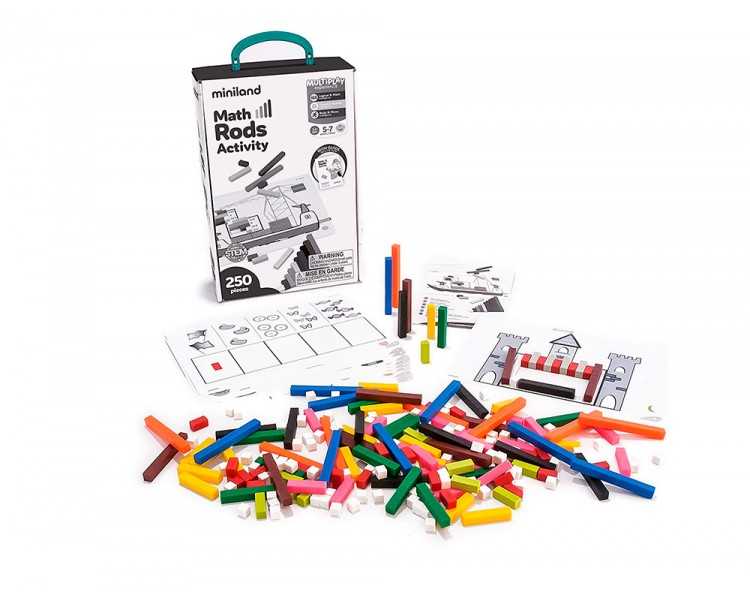 Juego miniland activity regletas favorece la logica matematica 375x380x100 mm