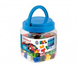 Juego miniland 100 cubos de 2 cm para juegos matematicos 125x150x125 mm