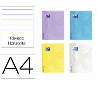 Libreta grapada oxford openflex tapa plastico din a4 48 hojas horizontal colores pastel surtidos
