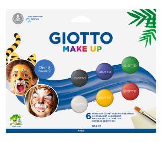Set giotto make up pintura facial 6 botes 5 ml colores clasicos