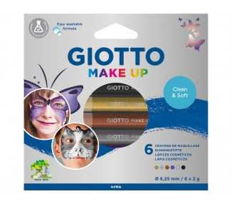 Set giotto make up 6 lapices cosmeticos colores metalicos