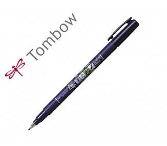 Rotulador tombow fudenosuke tinta base de agua punta pincel dura negro