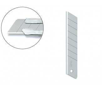 Repuesto cuchilla cutter olfa ancho 18 mm para cuter l-1 blister de 10 unidades