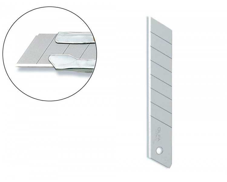 Repuesto cuchilla cutter olfa ancho 18 mm para cuter l-1 blister de 10 unidades