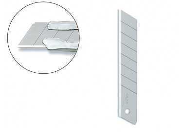 Repuesto cuchilla cutter olfa ancho 18 mm para cuter l-1 blister de 10 unidades