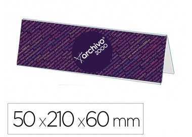 Identificador sobremesa archivo 2000 premium poliestireno cristal transparente 50x210x60 mm