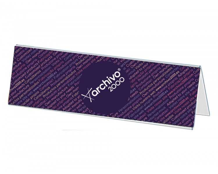 Identificador sobremesa archivo 2000 premium poliestireno cristal transparente 50x210x60 mm
