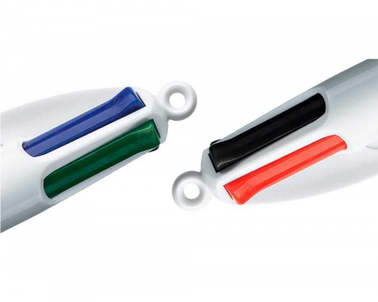 Boligrafo bic cuatro colores shine azul punta de 1 mm