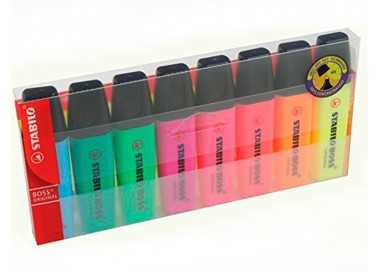 Rotulador stabilo boss fluorescente 70 estuche de 8 unidades colores surtidos Rotulador stabilo boss fluorescente 70 estuche de 8 unidades colores surtidos