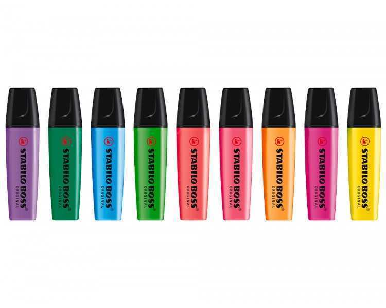 Rotulador stabilo boss fluorescente 70 estuche de 8 unidades colores surtidos