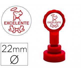 Sello artline emoticono excelente color rojo 22 mm diametro