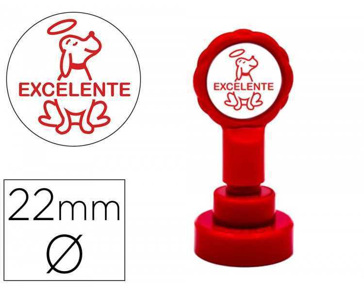 Sello artline emoticono excelente color rojo 22 mm diametro