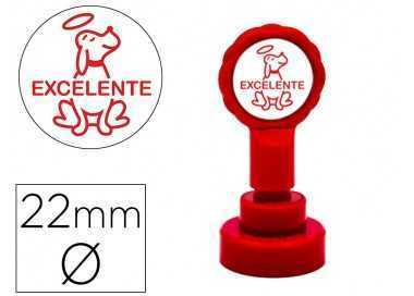 Sello artline emoticono excelente color rojo 22 mm diametro