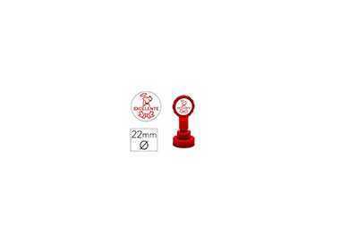 Sello artline emoticono excelente color rojo 22 mm diametro