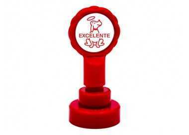 Sello artline emoticono excelente color rojo 22 mm diametro