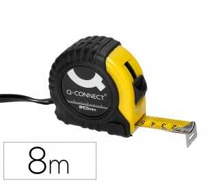 Flexometro q-connect con freno material antichoque 25 mm de ancho longitud 8 mt