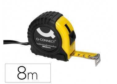 Flexometro q-connect con freno material antichoque 25 mm de ancho longitud 8 mt