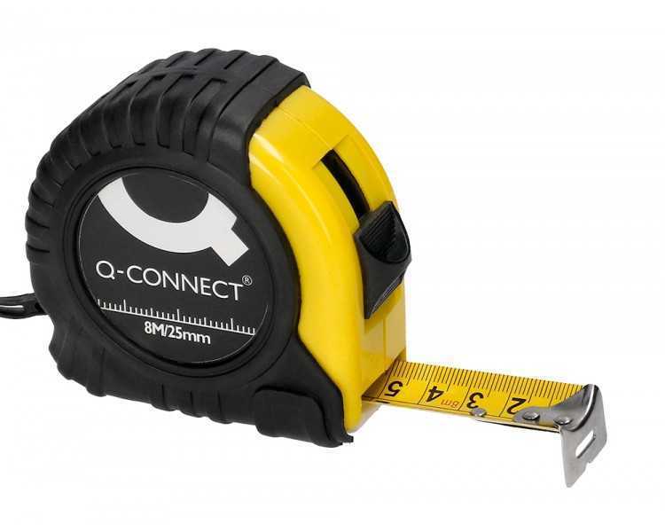 Flexometro q-connect con freno material antichoque 25 mm de ancho longitud 8 mt