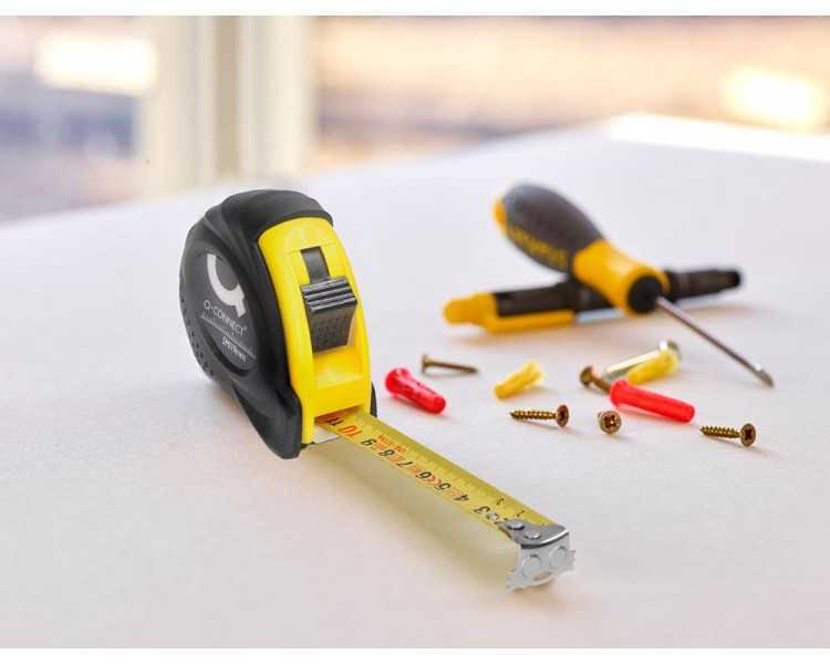 Flexometro q-connect con freno material antichoque 25 mm de ancho longitud 8 mt
