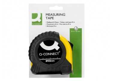 Flexometro q-connect con freno material antichoque 25 mm de ancho longitud 8 mt