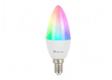 Bombilla ngs smart wifi led bulb gleam 514c halogena colores 5w 500 lumenes e14 regulable en intesidad