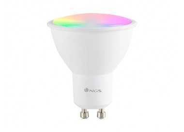 Bombilla ngs bulb wifi led gleam 510c halogena colores 5w 460 lumenes base gu10 regulable en intesidad Bombilla ngs bulb wifi led gleam 510c halogena colores 5w 460 lumenes base gu10 regulable en intesidad