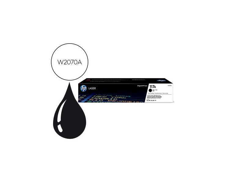 Toner hp 117a laser color 150a / 150nw / 178nw / 178nwg / 179fnw negro 1000 paginas