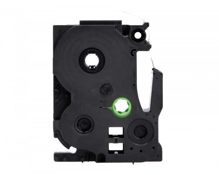Cinta q-connect tze-251 blanco-negro 24mm longitud 8 mt