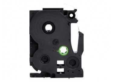 Cinta q-connect tze-251 blanco-negro 24mm longitud 8 mt