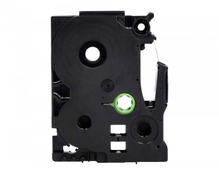 Cinta q-connect tze-221 blanco-negro 9mm longitud 8 mt