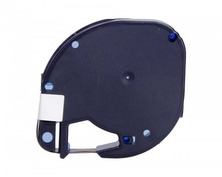 Cinta q-connect 12mm x 2mt negro-blanco para ropa para maquina letratag