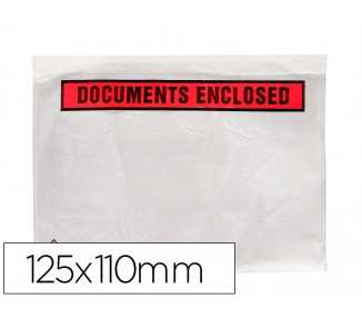 Sobre autoadhesivo q-connect portadocumentos 125x110 mm sin ventana paquete de 100 unidades