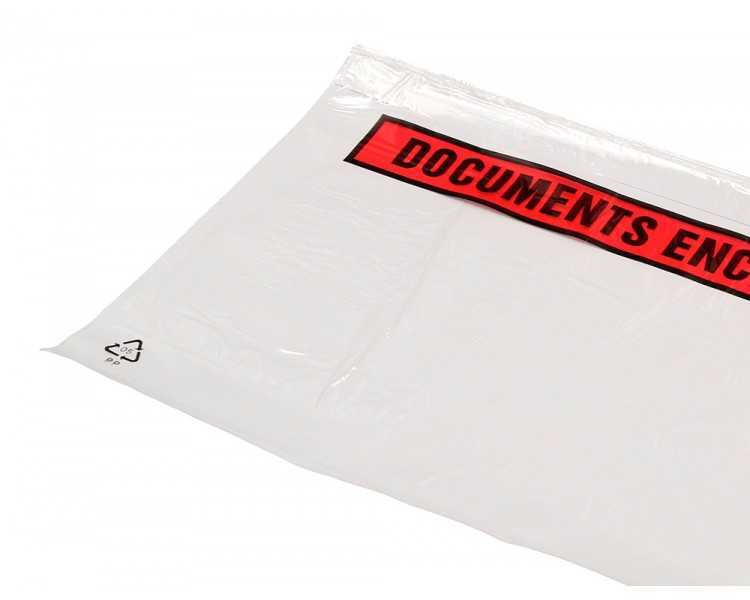 Sobre autoadhesivo q-connect portadocumentos 125x110 mm sin ventana paquete de 100 unidades