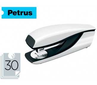 Grapadora petrus 635 wow blanca metalizada capacidad 30 hojas