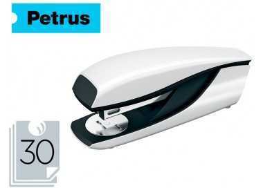 Grapadora petrus 635 wow blanca metalizada capacidad 30 hojas