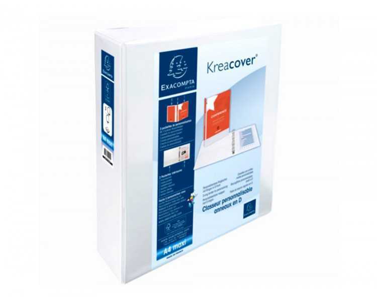 Carpeta exacompta canguro 2 anillas 60 mm din a4+ carton forrado polipropileno personalizable 3 bolsillos