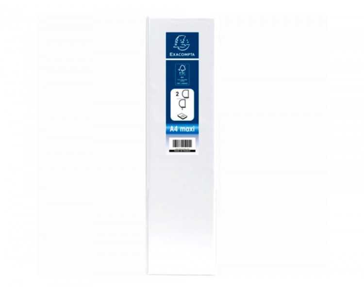 Carpeta exacompta canguro 2 anillas 60 mm din a4+ carton forrado polipropileno personalizable 3 bolsillos