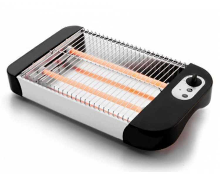 Tostador lacor plano potencia 600w con bandeja recogemigas 36x21x6,5 cm