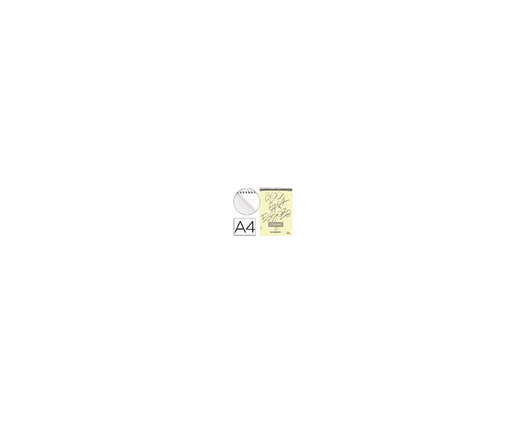 Bloc dibujo esbozo canson din a4 microperforado 21x29,7 cm 100 hojas grano fino 90 gr/m2