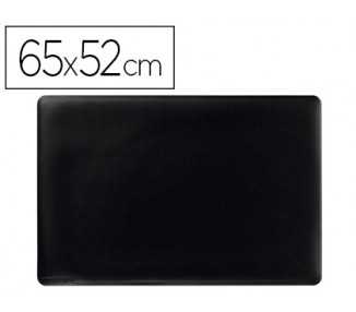 Vade sobremesa durable negro antideslizante contorneado 65x52 cm