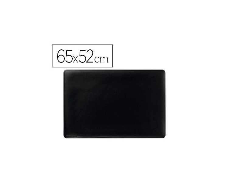 Vade sobremesa durable negro antideslizante contorneado 65x52 cm