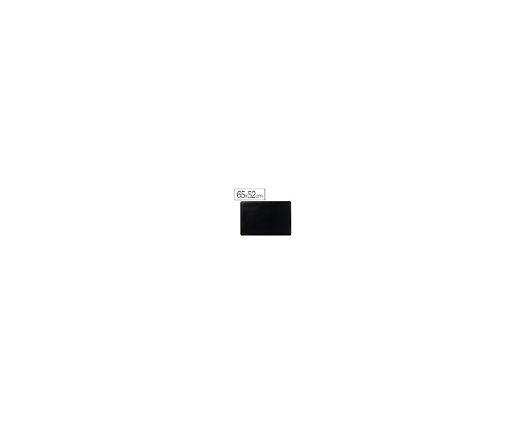 Vade sobremesa durable negro antideslizante contorneado 65x52 cm