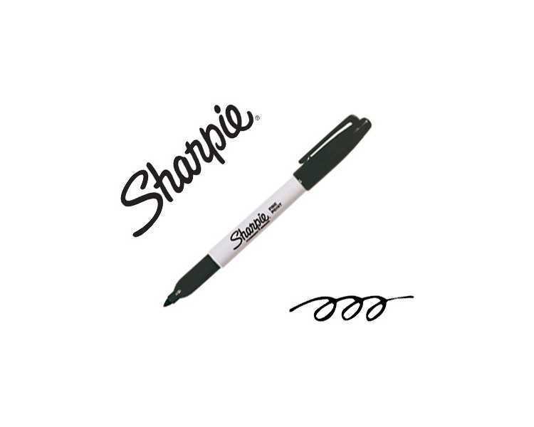 Rotulador sharpie permanente punta fina negro