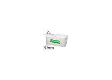 Papel higienico biznaga jumbo 2 capas celulosa blanca mandril 76 mm para dispensadorkf16756