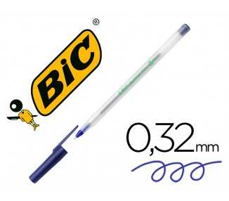 Boligrafo bic ecolutions round stic azul
