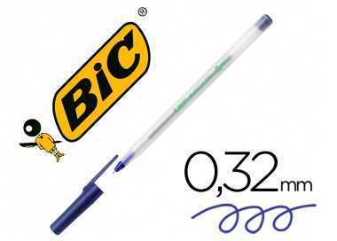 Boligrafo bic ecolutions round stic azul