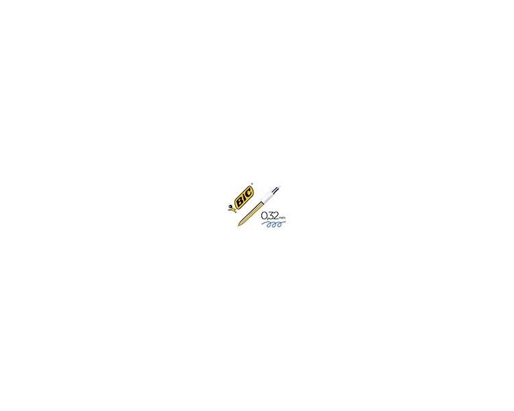 Boligrafo bic cuatro colores shine oro punta de 1 mm
