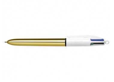 Boligrafo bic cuatro colores shine oro punta de 1 mm