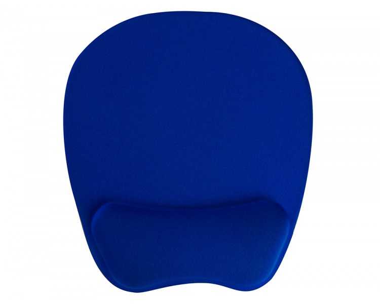 Alfombrilla para raton q-connect con reposamuñecas ergonomica de gel color azul 225x240x20 mm