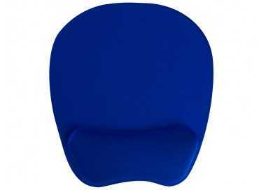 Alfombrilla para raton q-connect con reposamuñecas ergonomica de gel color azul 225x240x20 mm